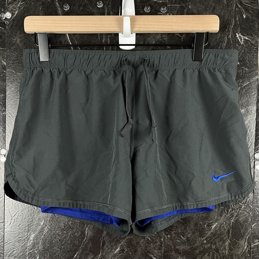 Nike Women's Grey Dri-Fit Running Shorts Small